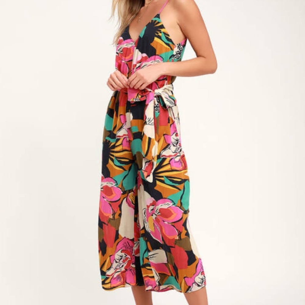 Shake it Again Wide Leg Billabong Jumpsuit Sz XS